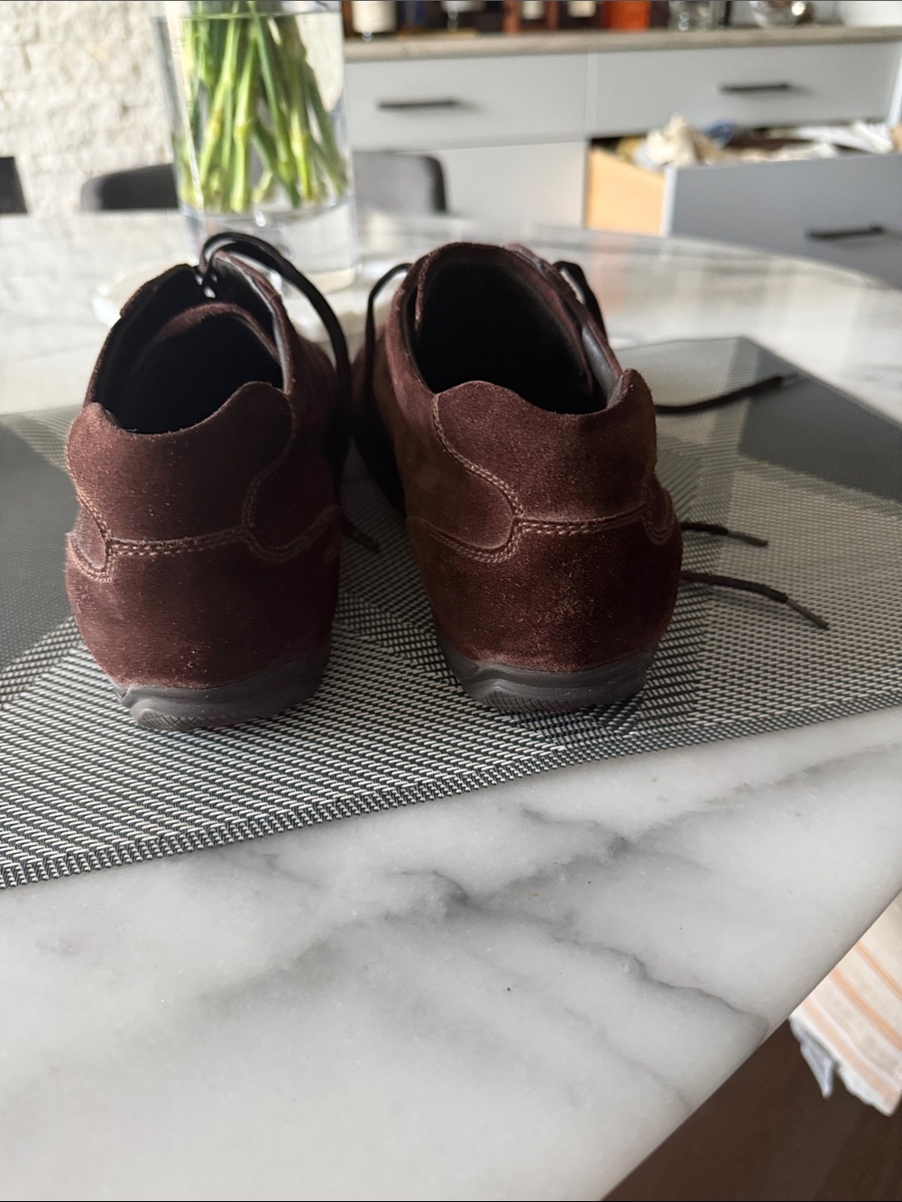 Prada Men's Suede Sneakers - Dark Brown - Picture 2 of 6